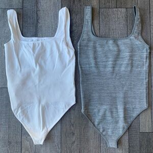 NWOT No Boundaries bodysuits - White and Gray